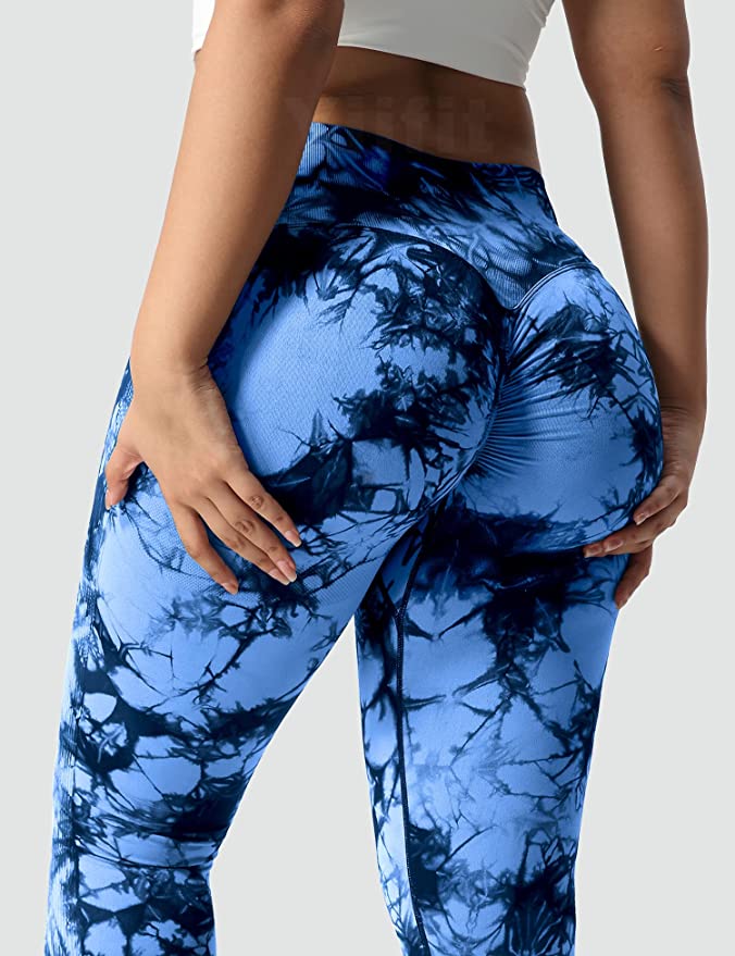 Booty pants m. print - Mørkeblå